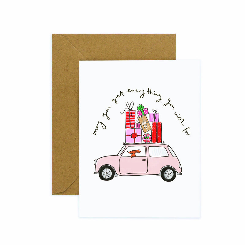 Greeting Card - Chrissy car