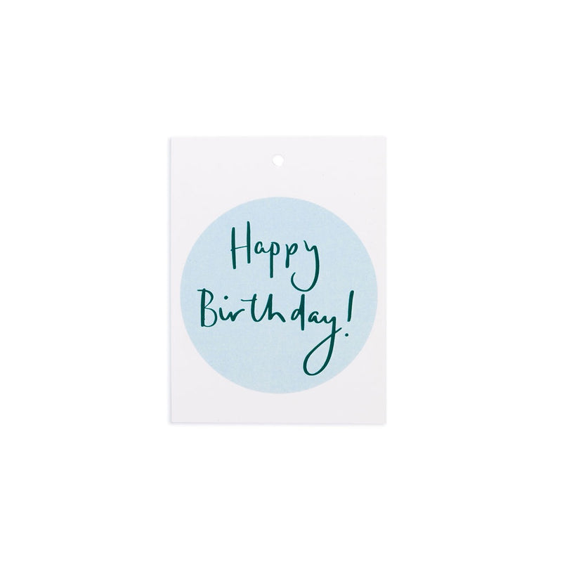 Gift Tags - Happy B'day Blue Heart