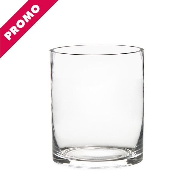 Glass Cylinder Vase Clear (15Dx18cmH)