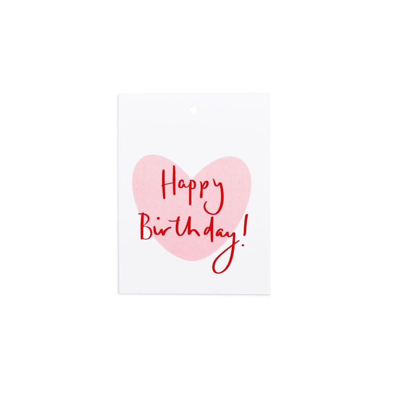 Gift Tags - Happy B'day Pink Heart