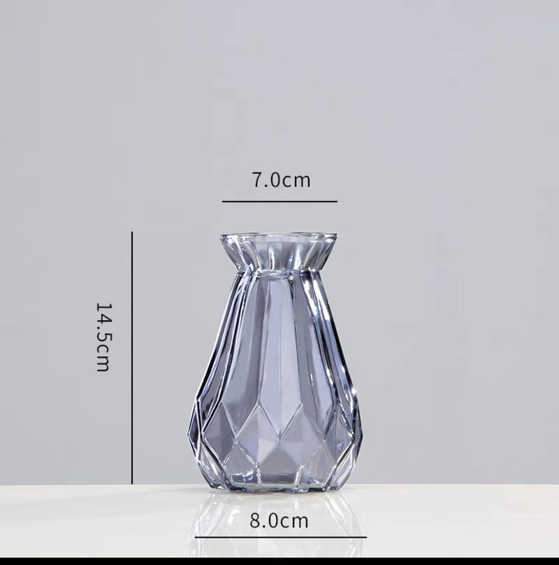 Mini Glass Vase - Dimond Cut