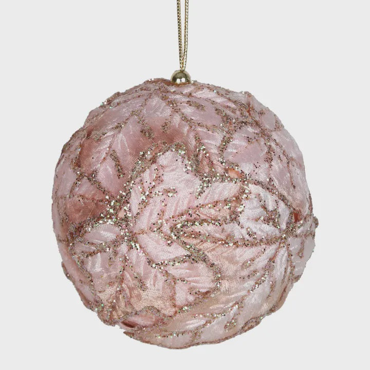 Ivy Velvet Bauble Pink