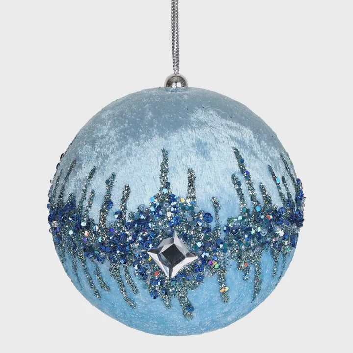 Laila Velvet Bauble Blue